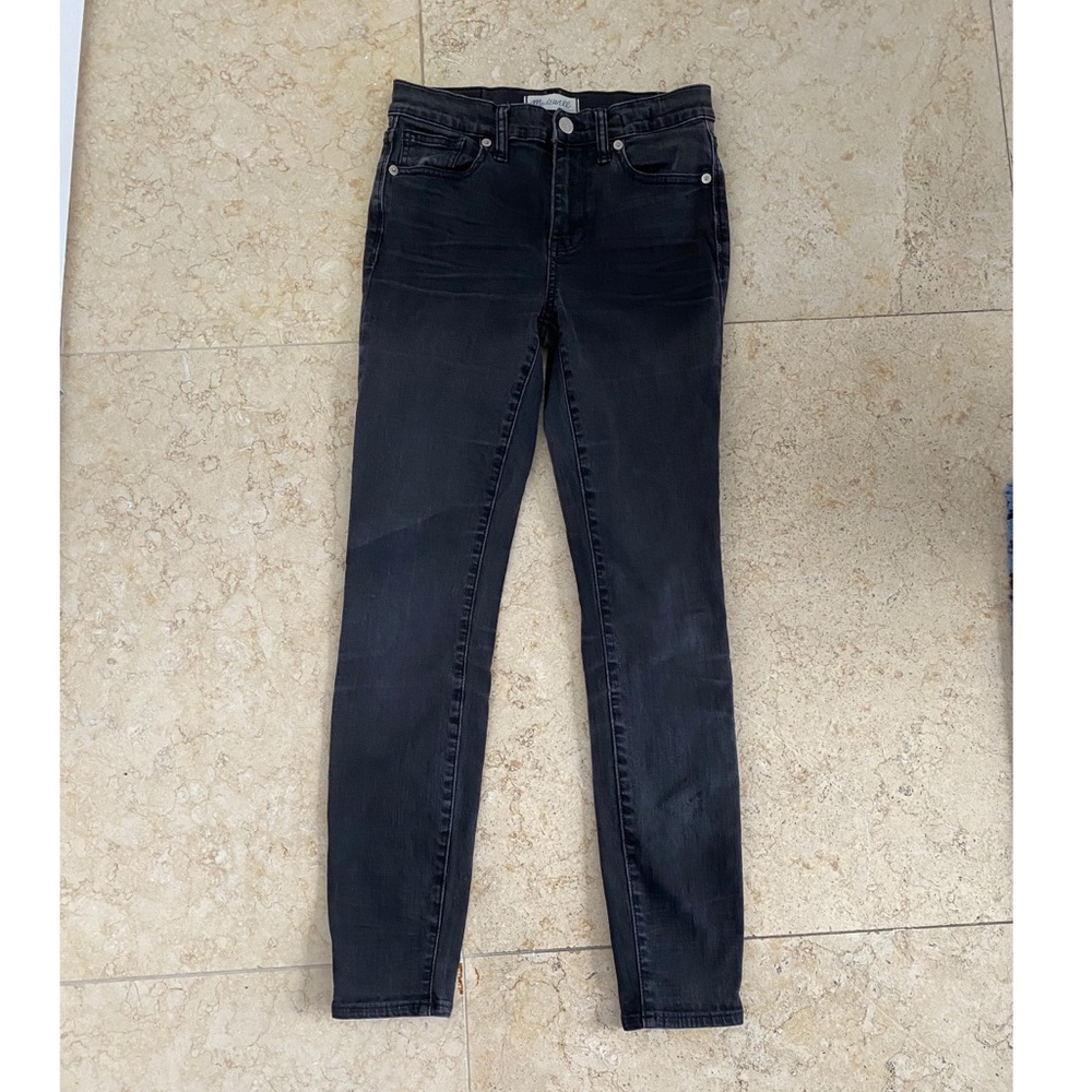 Madewell Charcoal High Riser Skinny Jeans